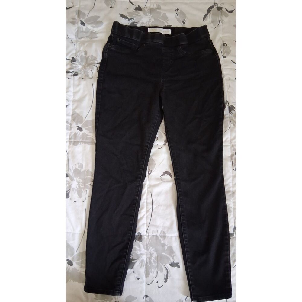 Levi’s Signature Women’s 10S 30x28 Black Pull-On Skinny Jeans Stretch Denim